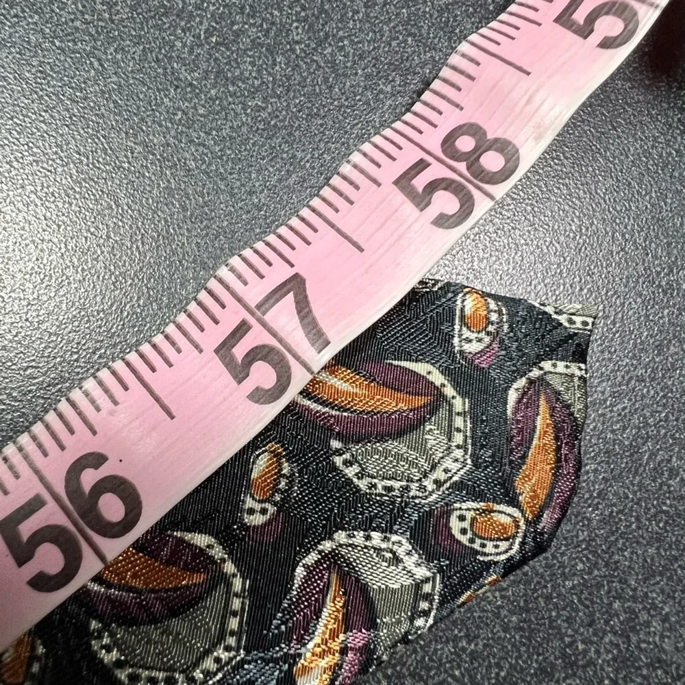 Christian Dior Mens Tie Necktie Multicolor Paisley Tied Woven Classic USA